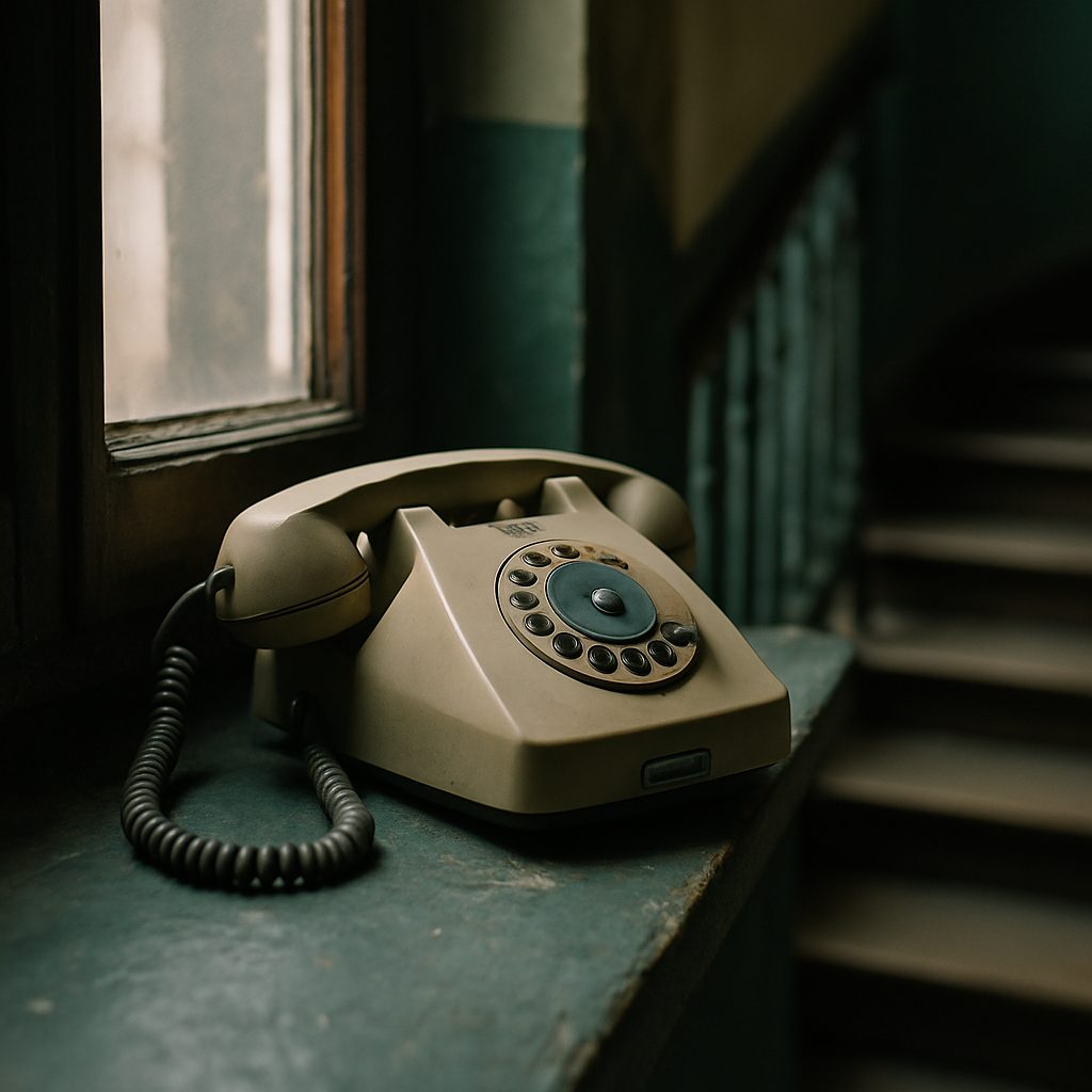 Telefon na parapecie klatki schodowej – kontakt z zarządcą wspólnoty na co dzień