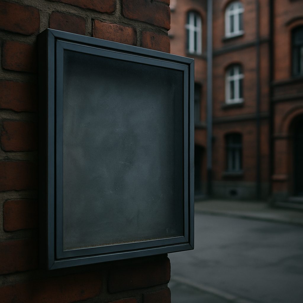 Pusta gablota ogłoszeń – brak komunikacji administratora ze wspólnotą