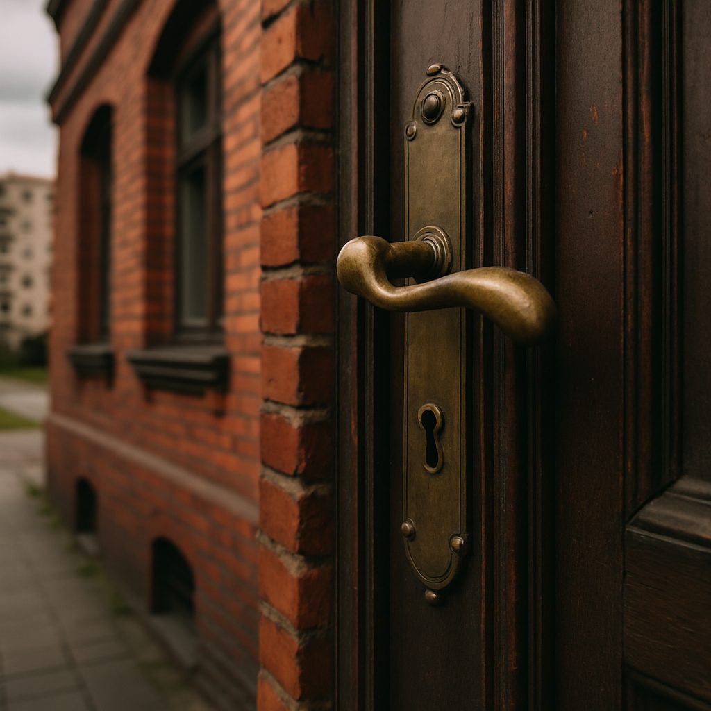 Zarządca wspólnoty Księże – wejście do kamienicy w dzielnicy Księże, Wrocław